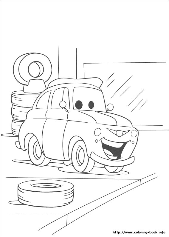 Plansa de colorat cu Cars pixar 25 152